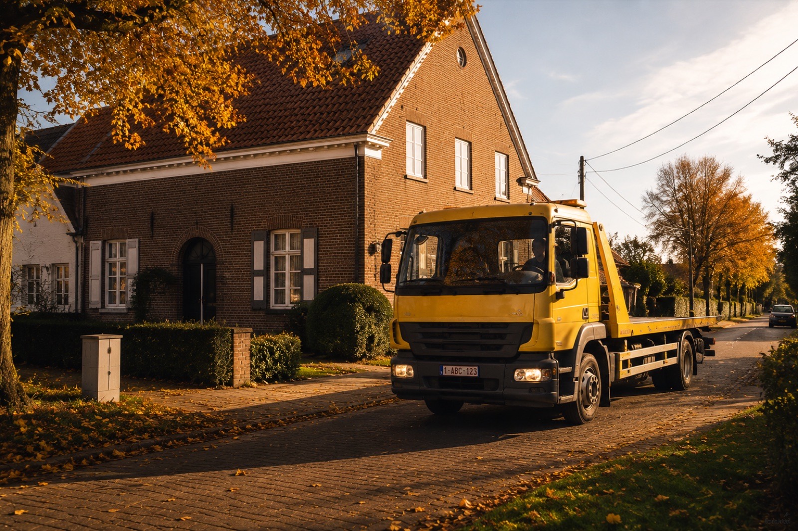 Depannage Dilbeek 1700 - camion ABD dans rue residentielle