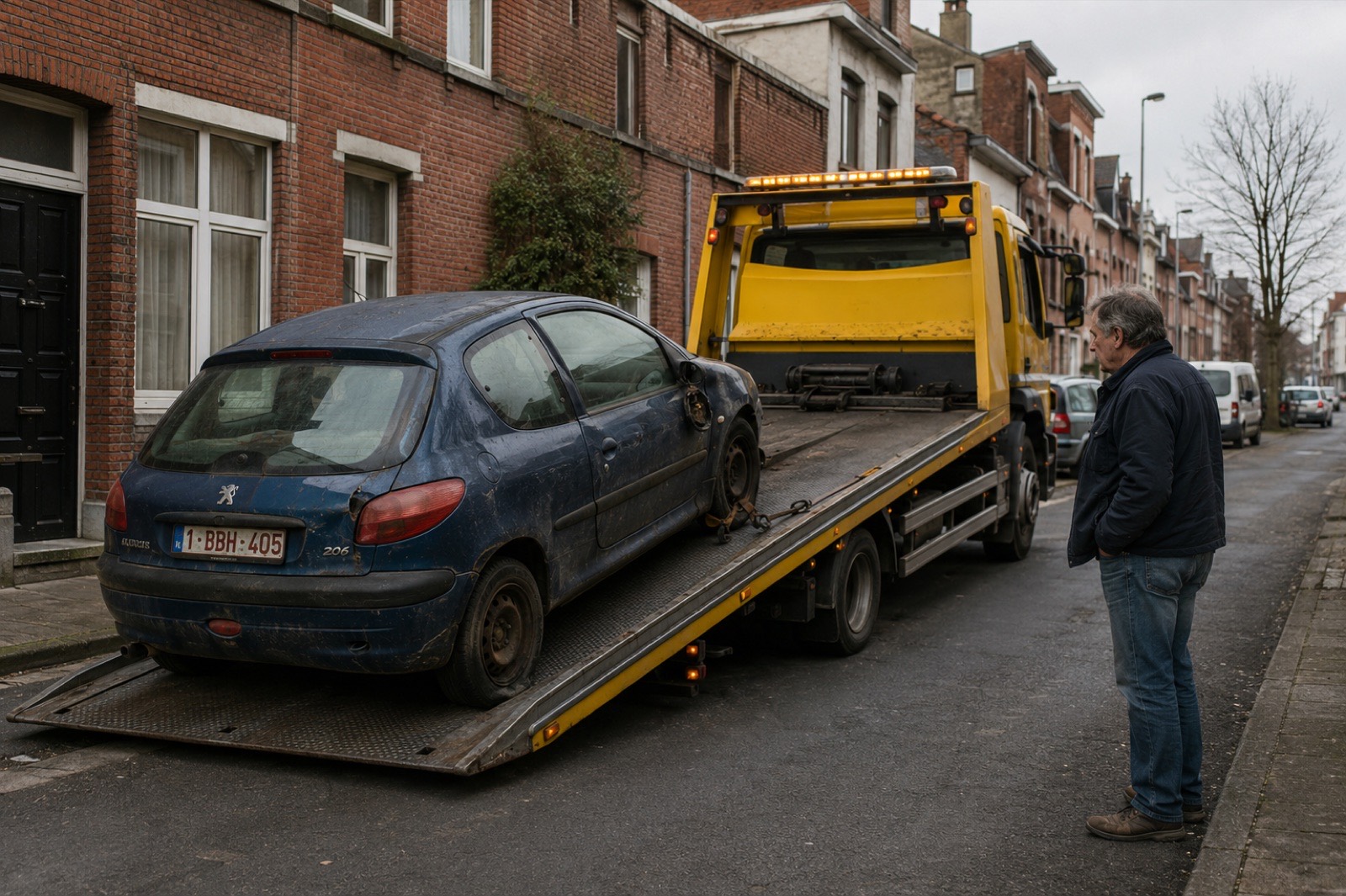 Enlevement d'epave a Anderlecht et Bruxelles - vehicule hors d'usage charge par ABD
