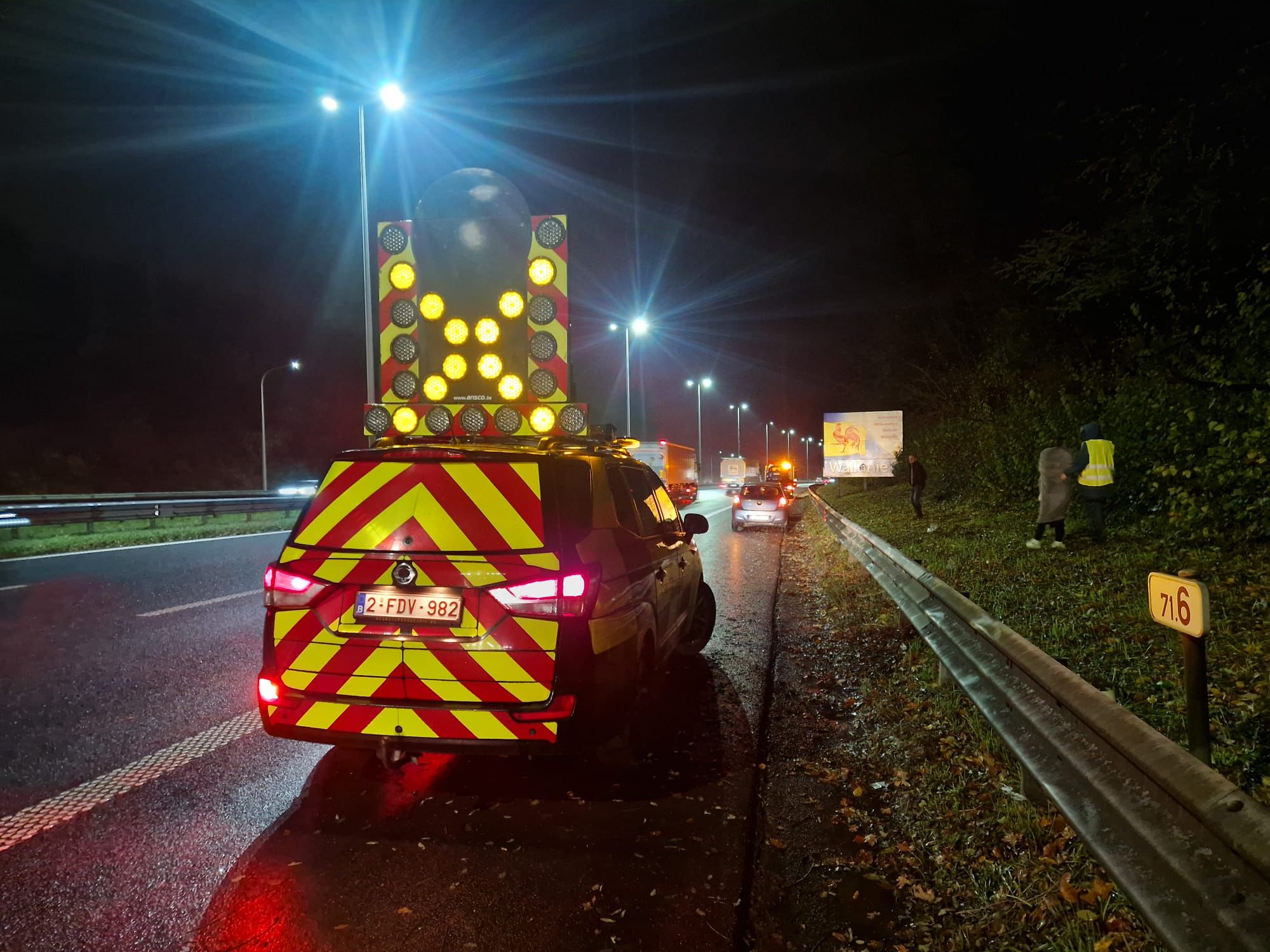Intervention nocturne ABD sur autoroute - remorquage de nuit vers longue distance